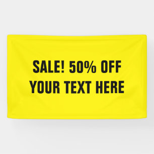 Custom 50 PERCENT OFF sale banner signs for store
