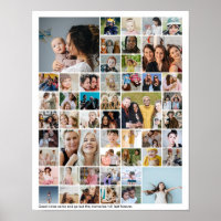 Custom 50 Picture Photo Tiles Collage Memory