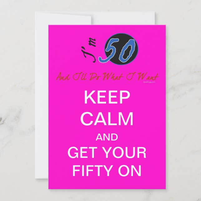 Custom 50th Birthday Group Party Invitation (Front)