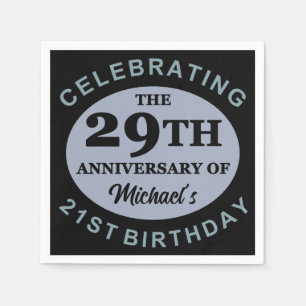 Custom 50th Birthday Humour Napkin