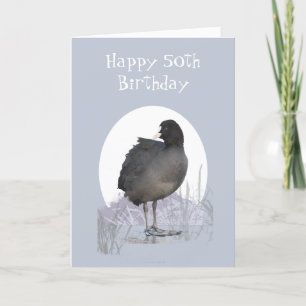 Custom 50th Birthday "Old Coot" Funny Bird Humour Card