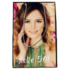 Custom 50th birthday photo hello 50 fifty