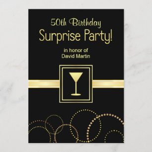 Custom 50th Birthday Surprise Party Invitations