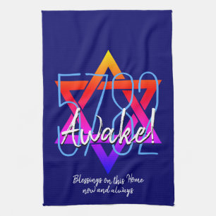 Custom 5782 Hebrew New Year Tea Towel