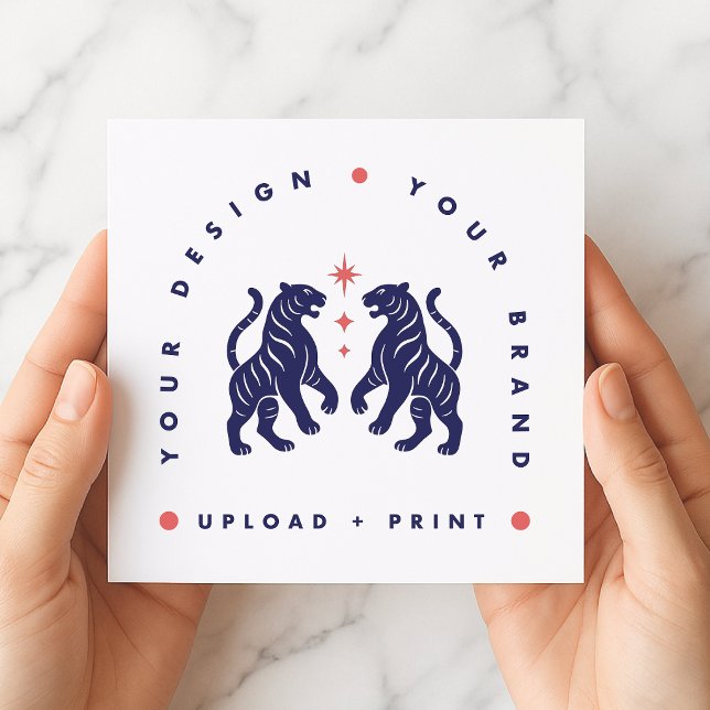 Custom 5.25" Flat Card | Design Upload Square Card (Upload your artwork and turn this card into custom invites, greetings, or stylish enclosure inserts)