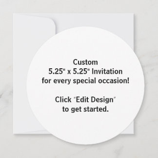 Custom 5.25" x 5.25" Flat Invitation Card