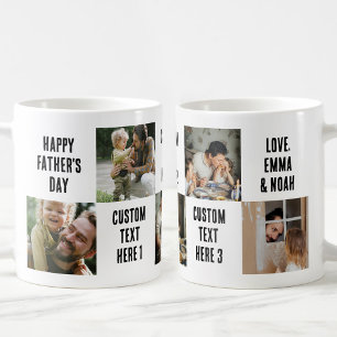 Custom 5 Photo Dad Gift Personalised 5 Texts Coffee Mug