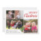 Custom 5 Photo Modern Merry Christmas Leaves