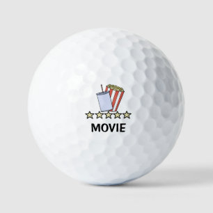 Custom 5 Star Movie Review Popcorn Drink Film Golf Balls