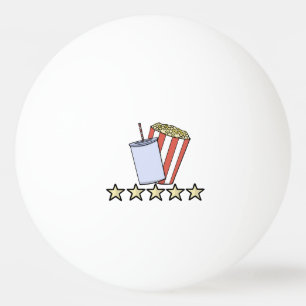 Custom 5 Star Movie Review Popcorn Drink Film Ping Pong Ball