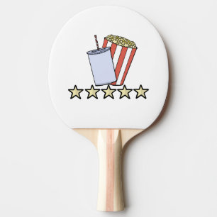 Custom 5 Star Movie Review Popcorn Drink Film Ping Pong Paddle