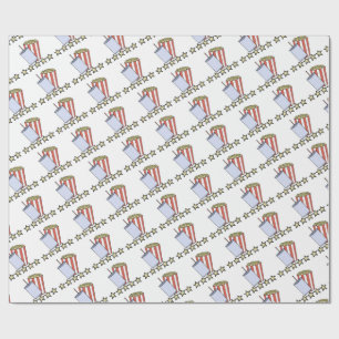 Custom 5 Star Movie Review Popcorn Drink Film Wrapping Paper