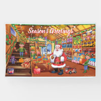 Custom 5' x 3' Christmas vinyl Banner Santa