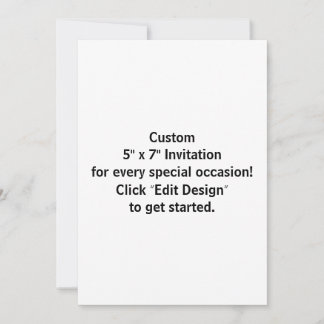 Custom 5" x 7" Flat Invitation Card