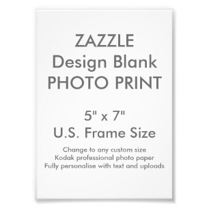 Custom 5" x 7" Photo Print (US Frame Size)