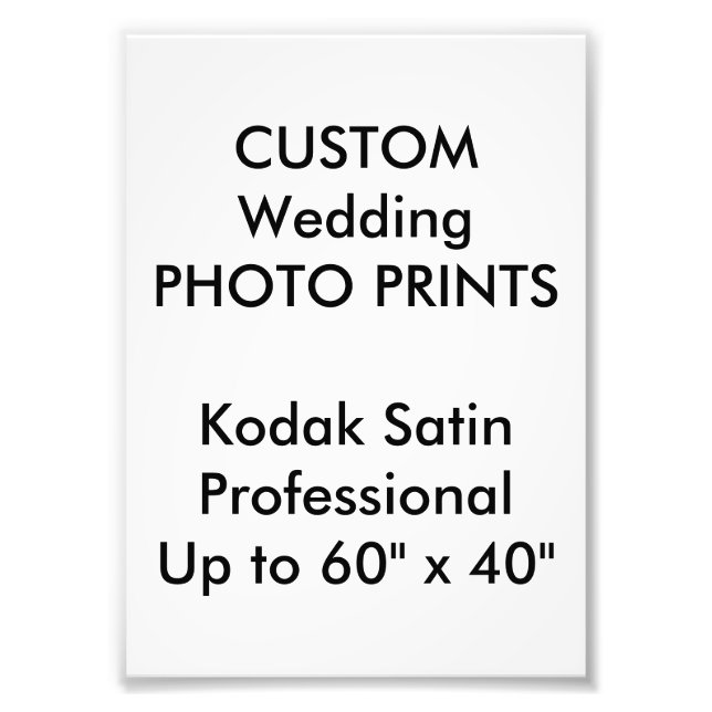 Custom 5" x 7" Professional Photo Prints (Front)