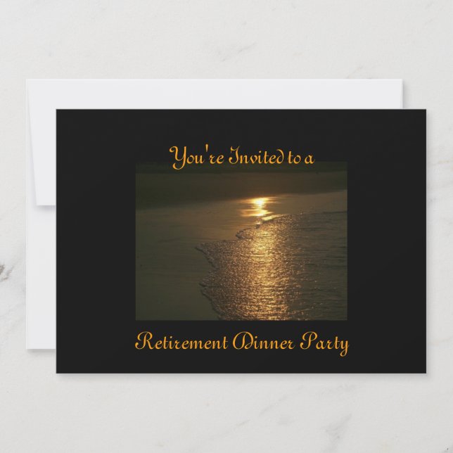 Custom 5x7 Retirement Dinner Invitations Recycled (Front)