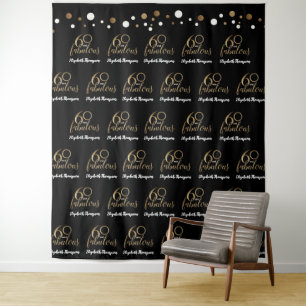Custom 60 and fabulous Photobooth 60th birthday Tapestry