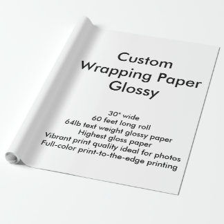 Custom 60' Glossy Wrapping Paper Roll