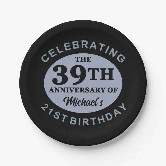 Custom 60th Birthday Humour Paper Plate (Front)