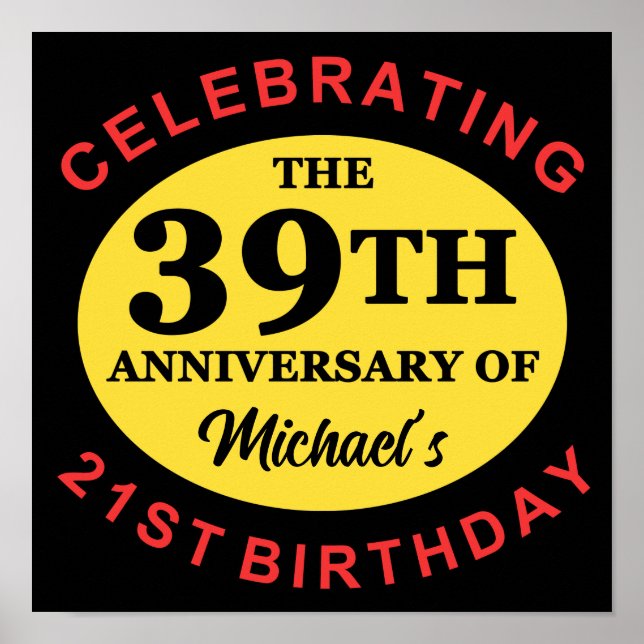 Custom 60th Birthday Humour Poster (Front)