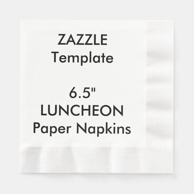 Custom 6.5" LUNCHEON Disposable Paper Napkins (Front)