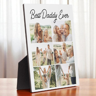 Custom 6 Photo Collage Best Daddy Ever  Plaque