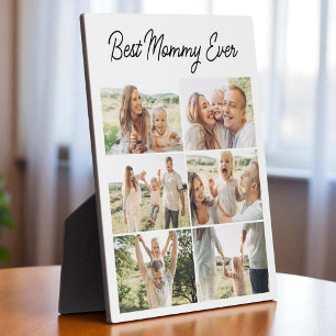 Custom 6 Photo Collage Best Mummy Ever  Plaque