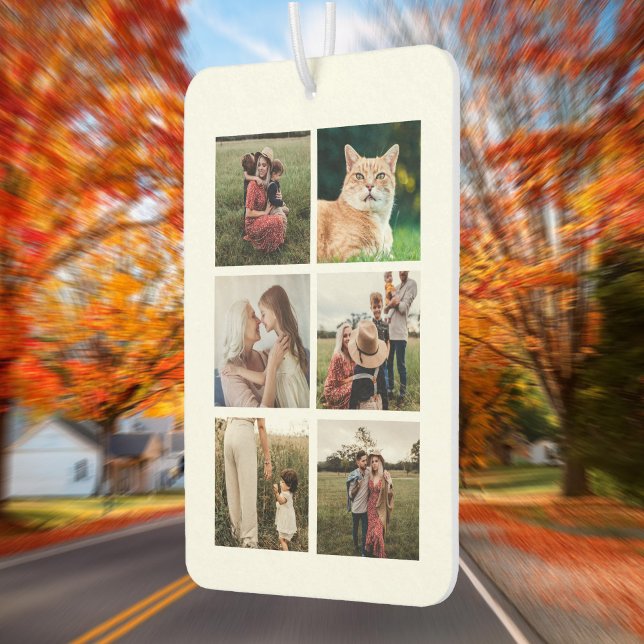 Custom 6 Photo Collage Car Air Freshener (Creator Uploaded)