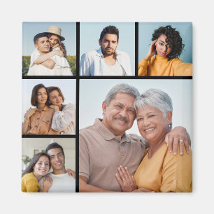 Custom 6 Photo Collage Friends and Family Magnet