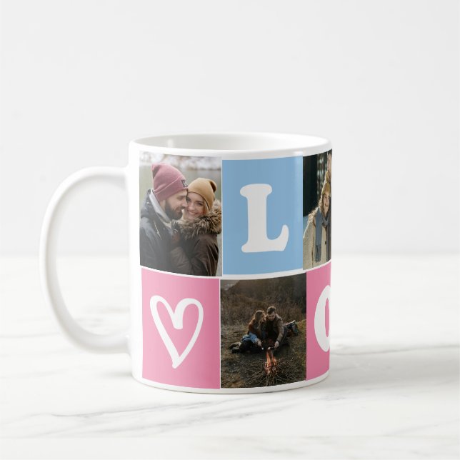 Custom 6 Photo Collage Mug Personalised Keepsake (Left)