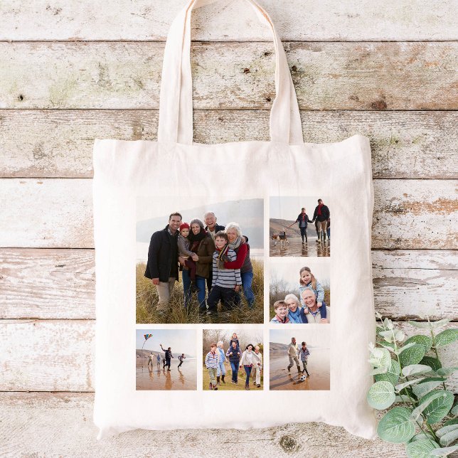 Custom 6 Photo Collage Tote Bag (Creator Uploaded)