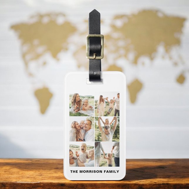 Custom 6 Photo Name Luggage Tag (Creator Uploaded)