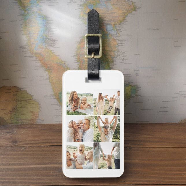 Custom 6 Photo Personalised Luggage Tag (Creator Uploaded)
