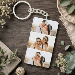 Custom 6 Photos Collage Keepsake  Key Ring