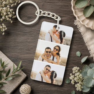 Custom 6 Photos Collage Keepsake Key Ring