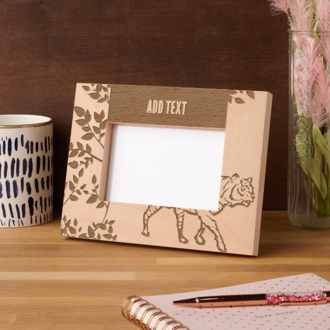 Custom 6" x 4" Landscape, FrameStyle: natural Engr Etched Frames (Left)