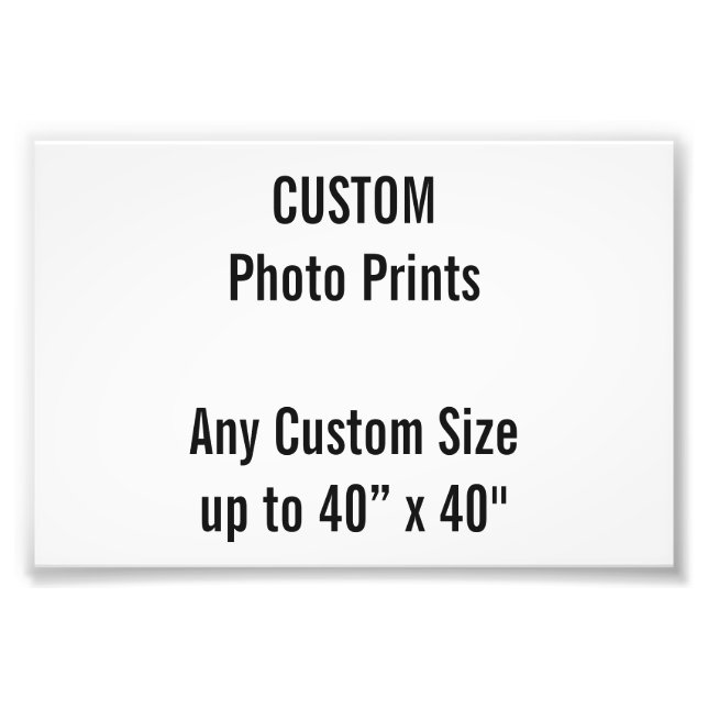 Custom 6" x 4" Photo Print  US Frame Size) (Front)