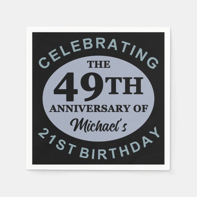 Custom 70th Birthday Humour Napkin (Front)