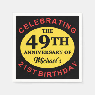 Custom 70th Birthday Humour Napkin