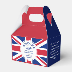 Custom 70th Platinum Jubilee UNION JACK Favour Box