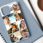 Custom 7 Photo Collage Grey Marble iPhone 12 Pro Max Case<br><div class="desc">Modern photo collage iPhone case with grey marble background,  which you can personalise with 7 of your favourite photos. The template is set up ready for you to add your photos,  working top to bottom in rows.</div>