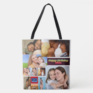 Custom 7 Photo Collage Tote Bag