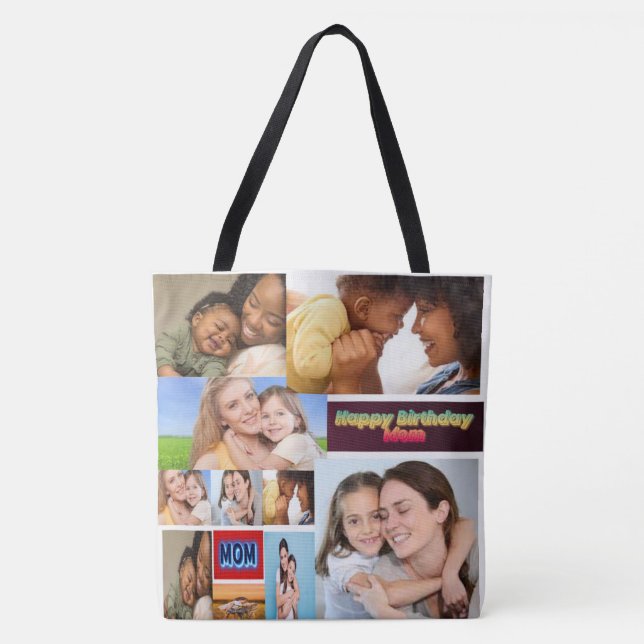 Custom 7 Photo Collage Tote Bag (Front)