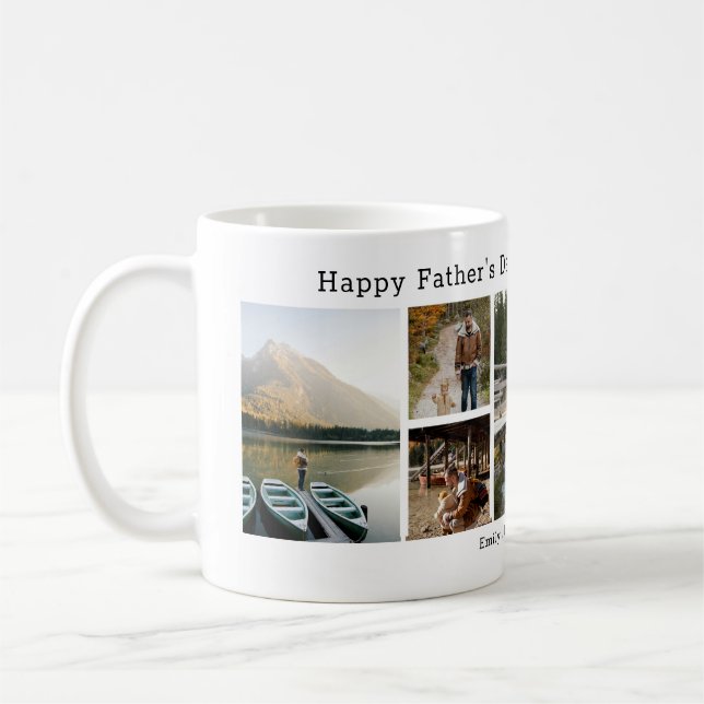 Custom 7 Photo We Love You Daddy Personalised Mug  (Left)