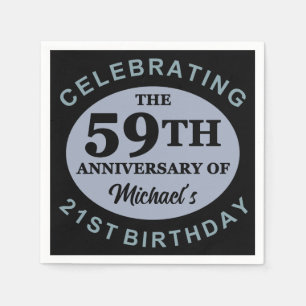 Custom 80th Birthday Humour Napkin