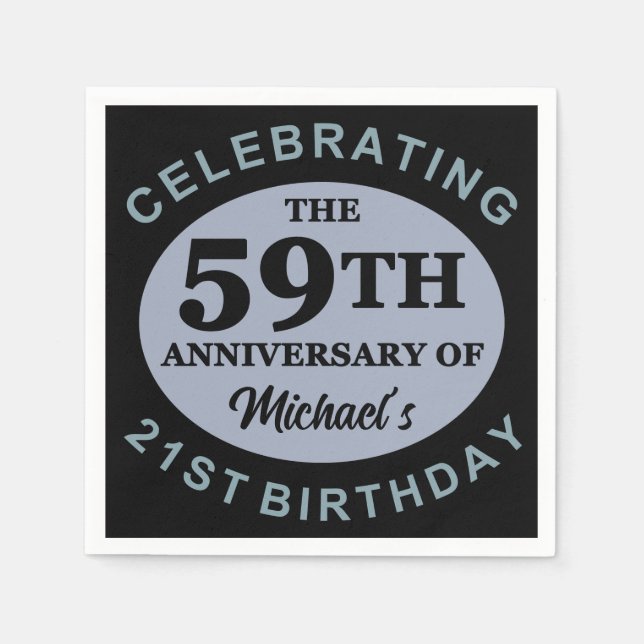 Custom 80th Birthday Humour Napkin (Front)