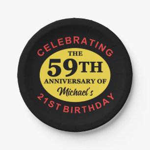 Custom 80th Birthday Humour Paper Plate