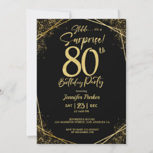 Custom 80th Birtrhday Invitation