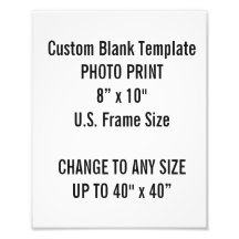 Custom 8" × 10" Photo Print (US Frame Size)